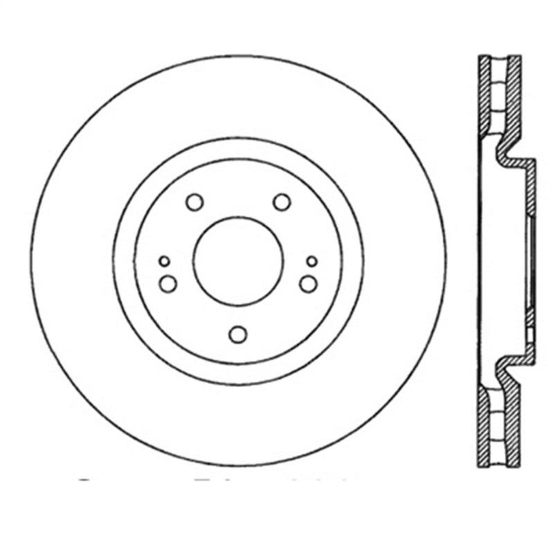 StopTech Power Slot 03-06 Evo 8 & 9 Slotted Right Front Rotor 126.46064SR Main Image