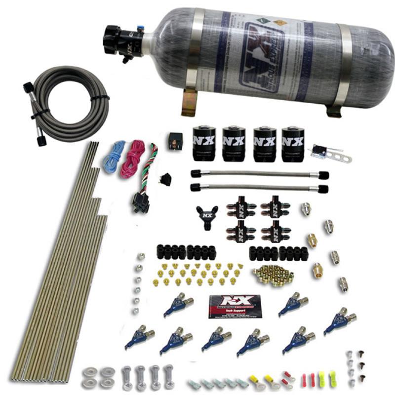 Nitrous Express 8 Cyl Alcohol Nitrous Kit (250-550HP) w/Composite Bottle 80005-12 Main Image