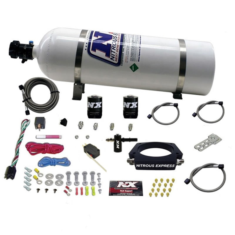 Nitrous Express LT2 C8 Nitrous Plate Kit (50-300HP) w/15lb Bottle 20962-15