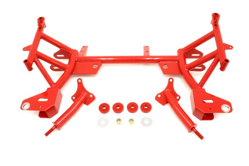 BMR 93-02 F-Body K-Member w/ SBC/BBC Motor Mounts and Pinto Rack Mounts - Red KM005-1R Main Image