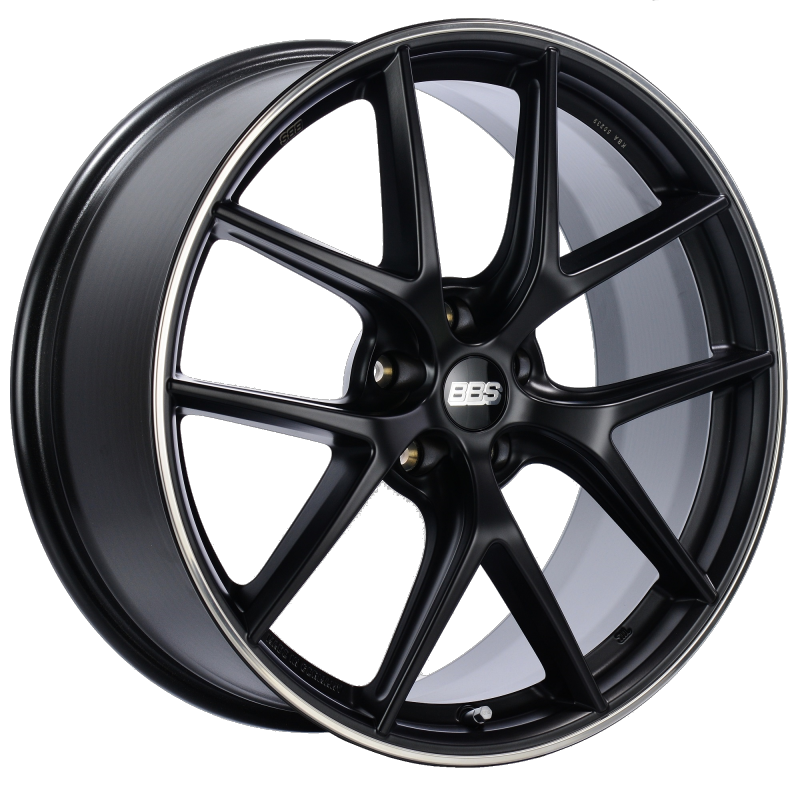 BBS CI-R 20x8.5 5x120 ET32 Satin Black Polished Rim Protector Wheel -82mm PFS/Clip Required CI0102BPO Main Image