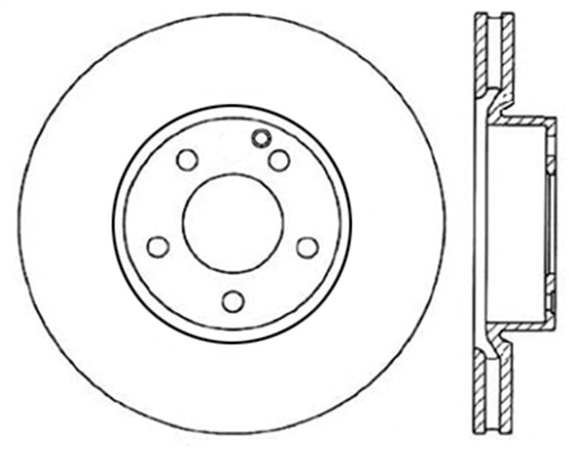 StopTech Sport Cryo Cross Drilled Brake Rotor; Front Right