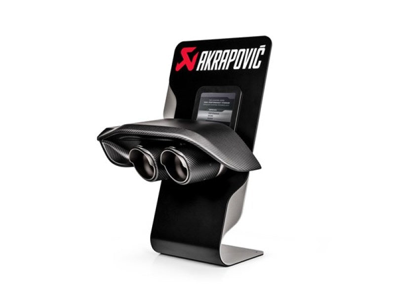 Akrapovic Counter Display with Sample Tail Pipe Set and Carbon Diffuser (High Gloss) P-CM-CDC/1