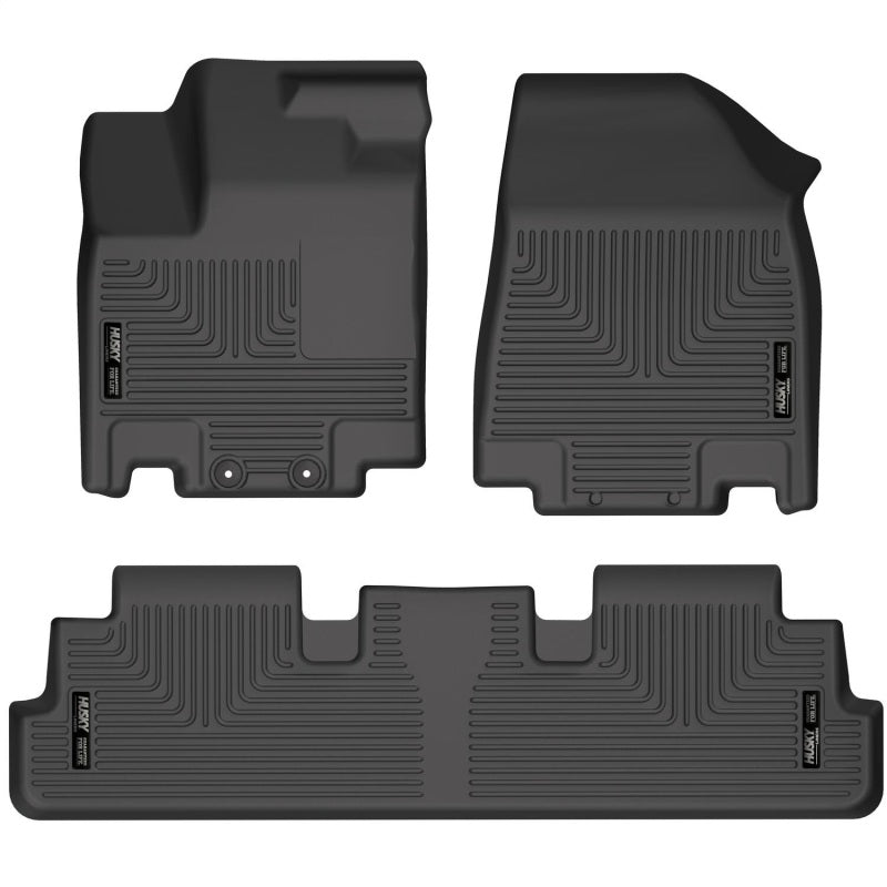 Husky Liners 2022 Nissan Pathfinder/Infiniti QX60 Weatherbeater Black Front & 2nd Seat Floor Liners 95701