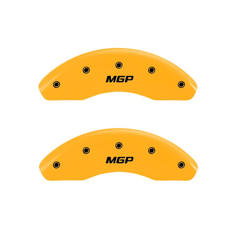 MGP 2 Caliper Covers Engraved Front MGP Yellow Finish Black Characters 2018 Kia Rio 21190FMGPYL Main Image