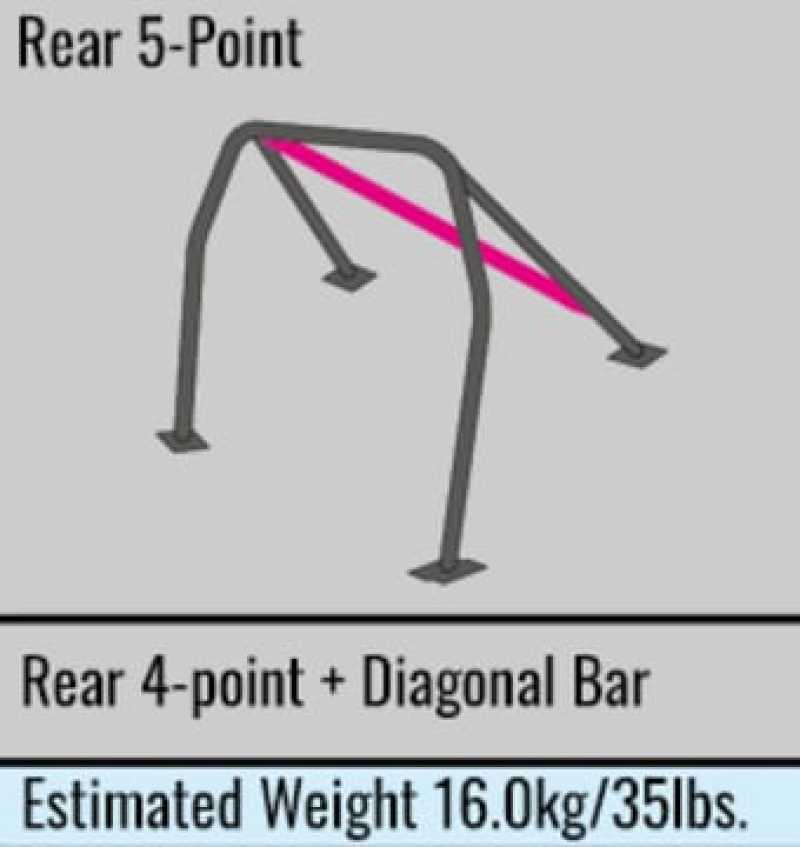 Cusco Roll Cage Sfty21 Steel 5 Pt 2 Pass LHD Subaru BRZ / Scion FR-S / Toyota 86 (S/O / No Cancel) 965 270 D20LHD