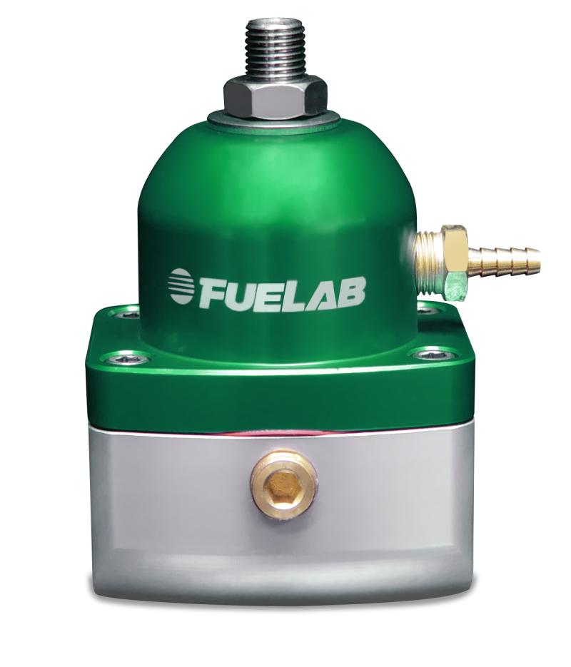 Fuelab 515 TBI Adjustable FPR Large Seat 10-25 PSI (2) -10AN In (1) -6AN Return - Green 51505-6-L-T Main Image