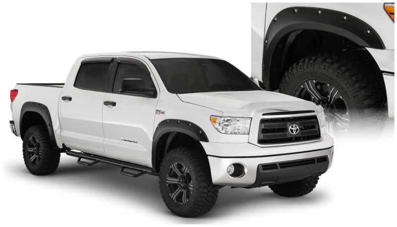 Bushwacker 07-13 Toyota Tundra Fleetside Pocket Style Flares 4pc 97.6/78.7/66.7in Bed - Black 30911-02 Main Image