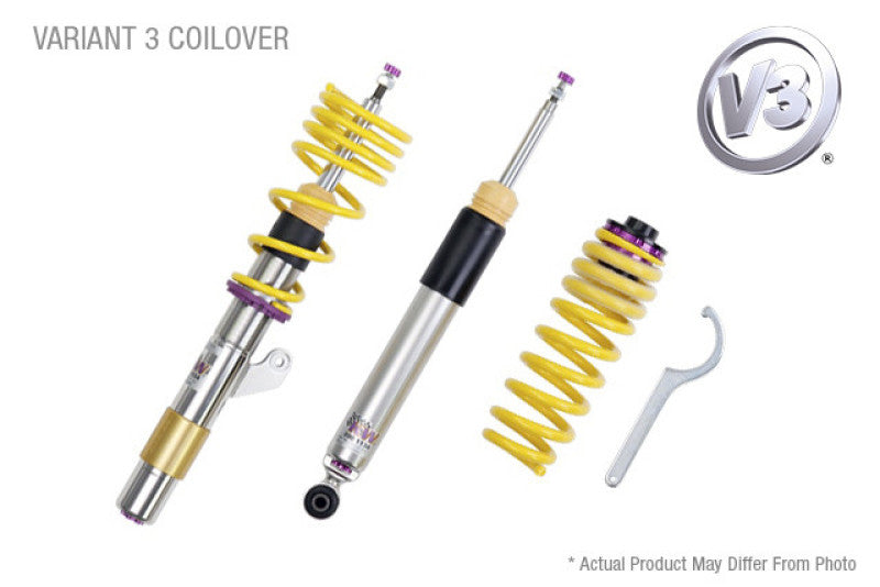 KW Coilover Kit V3 2018+ Audi A5 (B9) Cabrio Quattro w/o Electronic Dampening (50mm) 352100CD