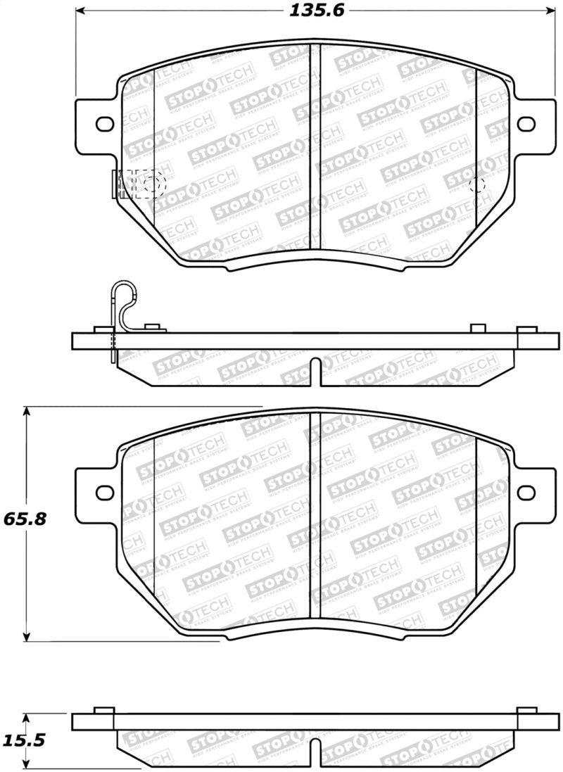 StopTech Street Brake Pads 308.09691 Main Image