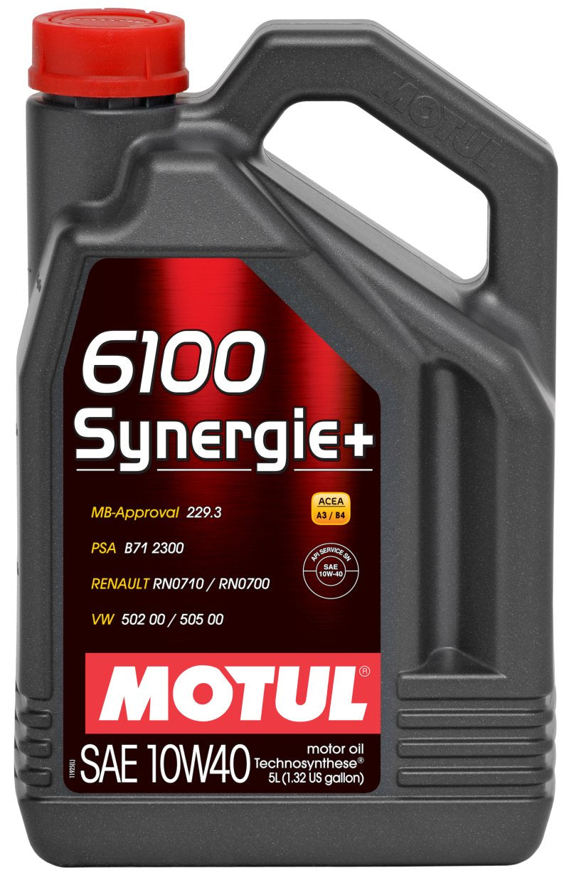 Motul 5L Technosynthese Engine Oil 6100 SYNERGIE+ 10W40 4X5L 108647 Main Image