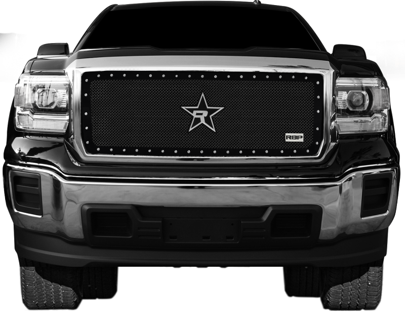 RBP RX-5 Halo Series Studded Frame 1pc. Grille 15-17 GMC Sierra 1500 (Except All-Terrain Ed) - Black RBP-258210 Main Image