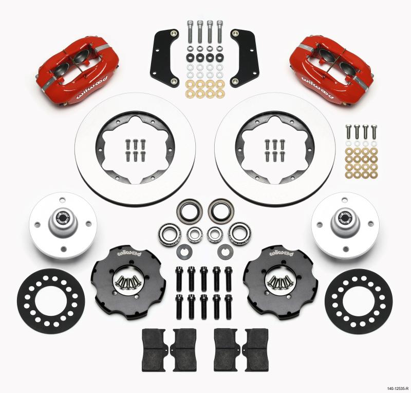 Wilwood Forged Dynalite Front Kit 10.75in Red 64-65 Mustang 6 Cylinder 4-lug 140-12535-R Main Image