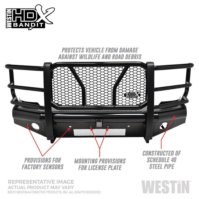 Westin/HDX Bandit 19-20 Chevrolet Silverado 1500 Front Bumper - Black 58-31135 Main Image