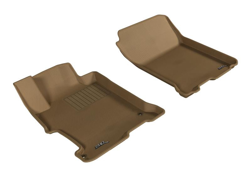 3D MAXpider 2013-2017 Honda Accord Kagu 1st Row Floormat - Tan L1HD04811502 Main Image