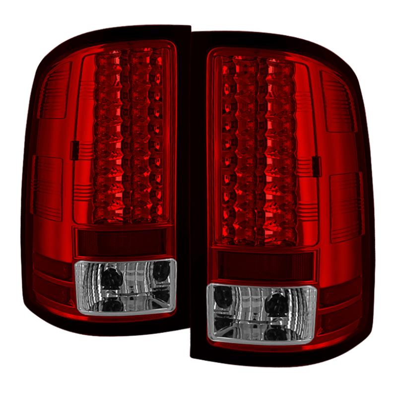 Spyder GMC Sierra 07-13 (Not 3500 Dually 4 Rear Wheels)LED Tail Lights Red Clear ALT-YD-GS07-LED-RC 5014955 Main Image