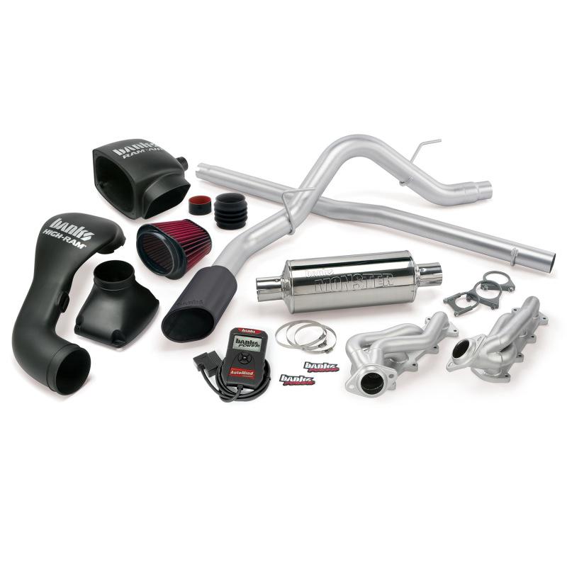 Banks Power 04-08 Ford 5.4L F-150 SCLB/ECMB PowerPack System - SS Single Exhaust w/ Black Tip 48533-B Main Image