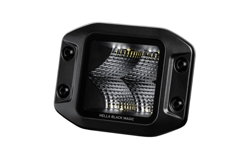 Hella Universal Black Magic 3.2in L.E.D. Cube Kit - Flood Beam (Flush Mount) 358176831