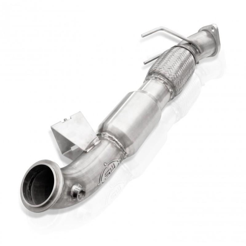 Stainless Works 2013-18 Ford Focus ST 3in High-Flow Cats Downpipe Factory Connection FC13DPCAT Main Image