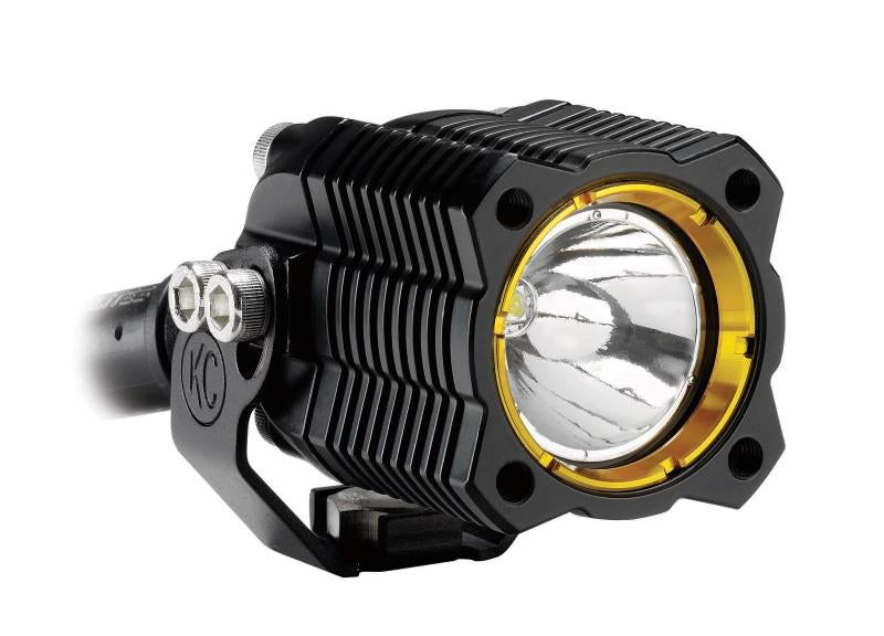 KC HiLiTES FLEX Single LED 10w Spread Beam w/o Wiring Harness (Single) - Black 1269 Main Image