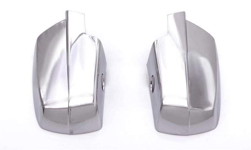 AVS 14-18 Chevy Silverado 1500 (w/Light Holes) Mirror Covers 2pc - Chrome 687683 Main Image