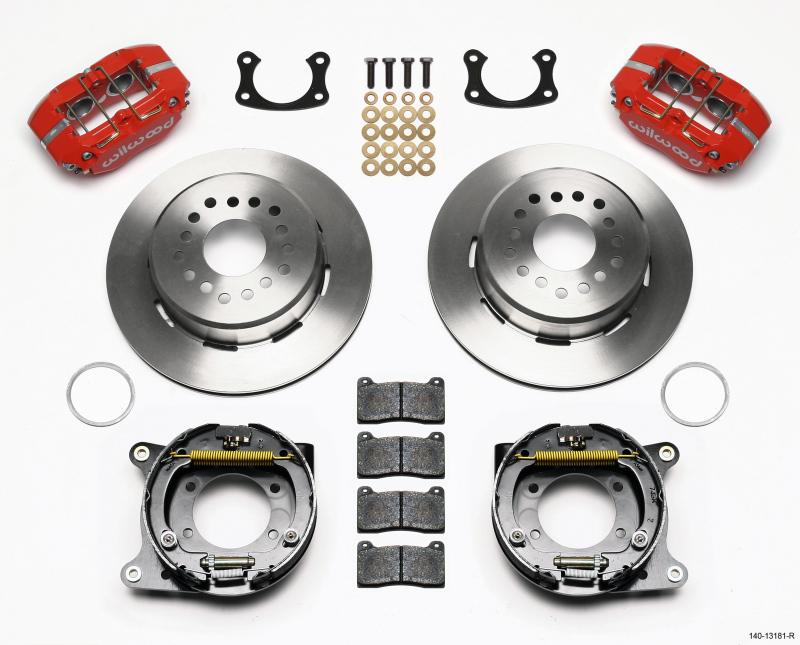 Wilwood Dynapro Lug Mount P/S Park Brake Kit Red New Big Ford 2.50in Offset 140-13181-R Main Image