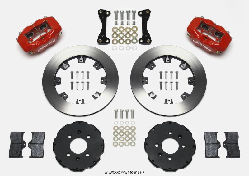 Wilwood Forged Dynalite Front Hat Kit 12.19in Red 94-01 Honda/Acura w/262mm Disc 140-6163-R Main Image