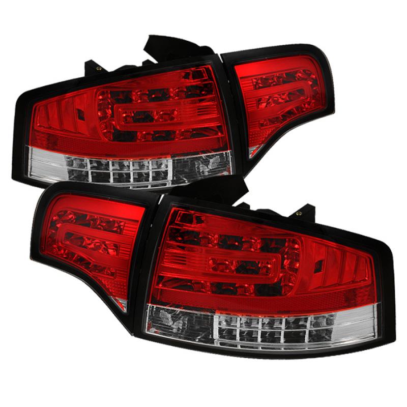 Spyder Audi A4 4Dr 06-08 LED Tail Lights Red Clear ALT-YD-AA406-G2-LED-RC 5029294 Main Image