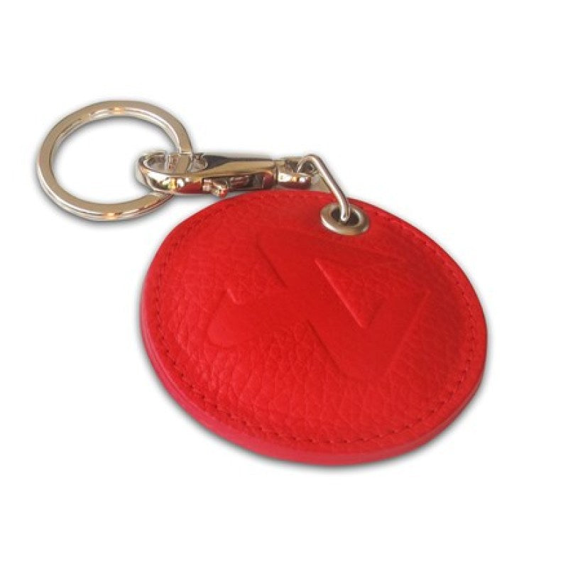 Akrapovic Round Leather Keychain - red 800951