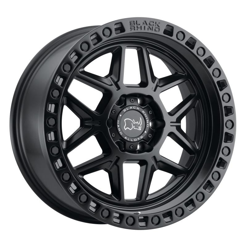 Black Rhino Kelso 17x9.0 5x127 ET00 CB 71.6 Matte Black w/Black Bolts Wheel 1790KLS005127M71 Main Image