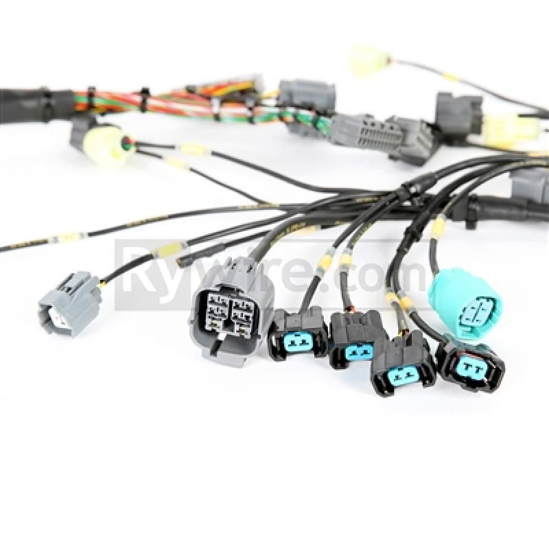 Rywire Honda B-Series Mil-Spec Eng Harness w/OBD2 Dist/Inj/Alt & OBD1 92-95 ECU Plugs (Adapter Req) RY-B2-MILSPEC Main Image