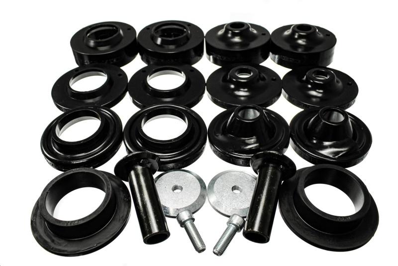 Energy Suspension 18+ Jeep Wrangler JL Black Rock-Flex 2in Adjustable Coil Spacer Set 2.6116G Main Image