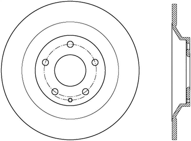 Stoptech 13-18 Mazda CX-5 Rear Premium Solid Cryostop Brake Rotor 120.45083CRY