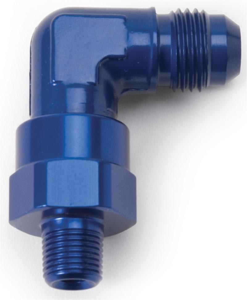 Russell Performance -12 AN 90 Degree Male to Male 1/2in Swivel NPT Fitting 614122 Main Image