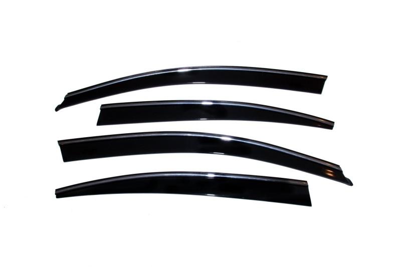 AVS 09-15 Nissan Maxima Ventvisor Low Profile Deflectors 4pc - Smoke w/Chrome Trim 794011 Main Image