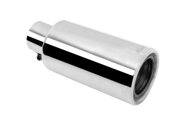 Gibson Rolled Edge Angle-Cut Muffler Quiet Tip - 4in OD/2.25in Inlet/12in Length - Stainless 500659 Main Image