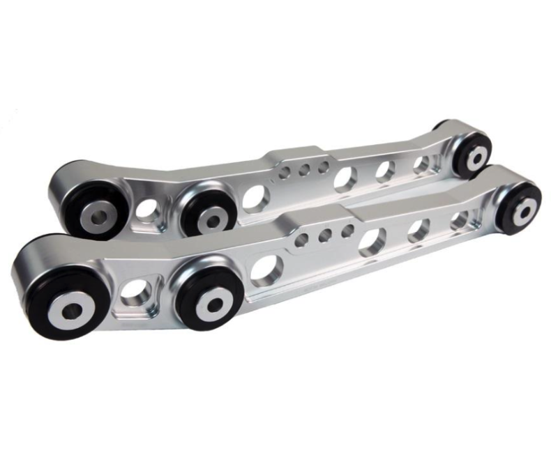 BLOX Racing Billet Rear Lower Control Arms - Raw Aluminum (1990-2001 Acura Integra) BXSS-21203-RAW