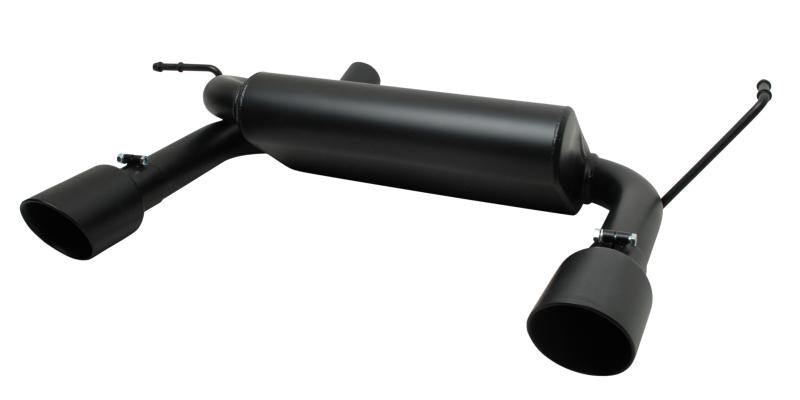 Gibson 07-11 Jeep Wrangler JK Rubicon 3.8L 2.5in Cat-Back Dual Split Exhaust - Black Elite (Ceramic) 17303-B Main Image