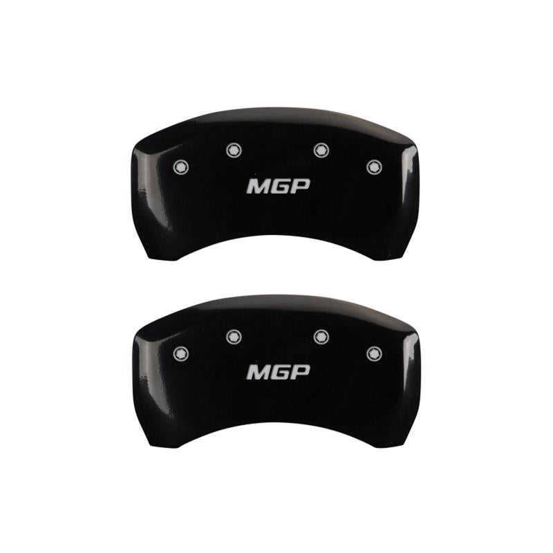 MGP Rear set 2 Caliper Covers Engraved Rear S197/Bar & Pony Black finish silver ch 10010RMB1BK Main Image