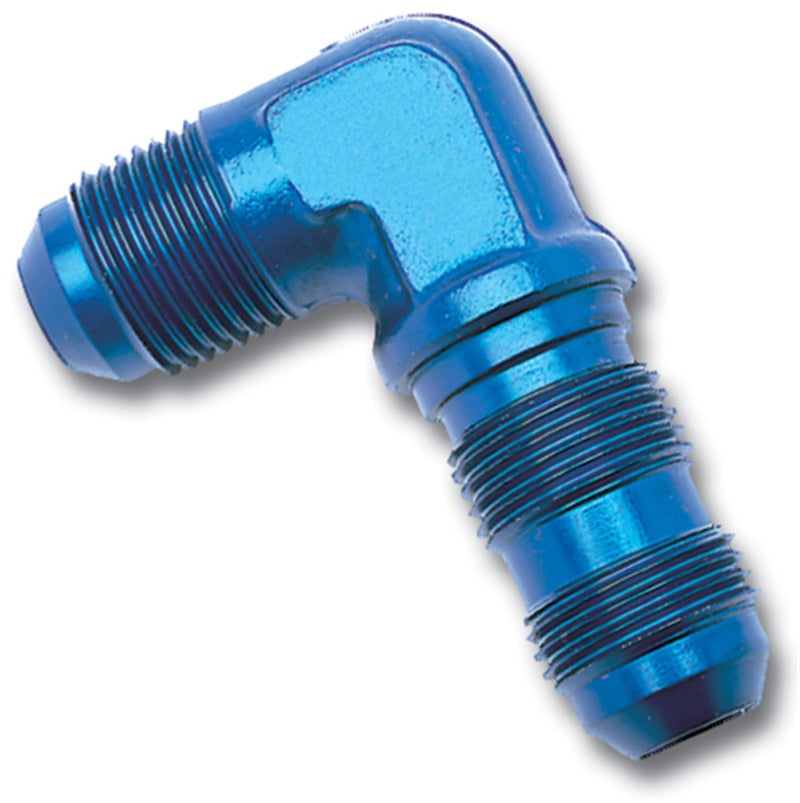 Russell -10 AN 90° Flare Bulkhead Adapter (Blue Finish)