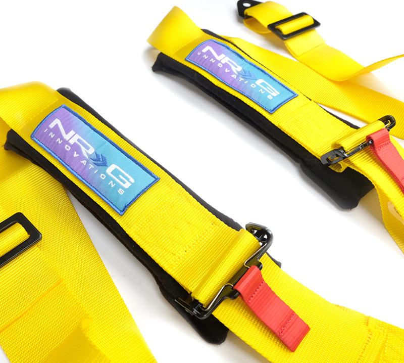 NRG 5PT 3in. Seat Belt Harness / Cam Lock - Yellow SBH-B6PCYL Main Image
