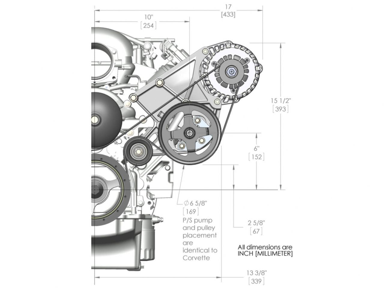 Holley LS/LT Alternator & Power Steering Pump Accessory Drive Kit