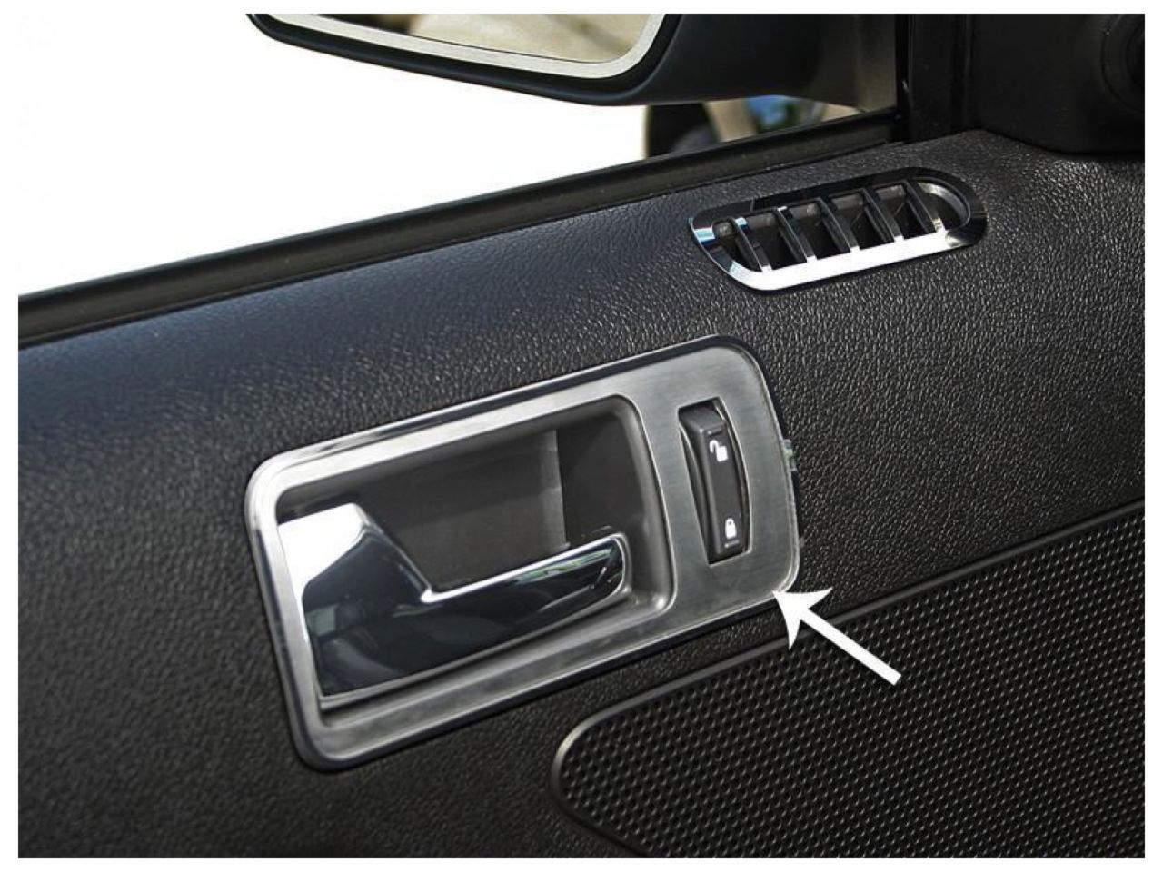 American Car Craft (ACC) 2005-2014 Mustang - Door Handle Trim Plates 2Pc Brushed w/Polished