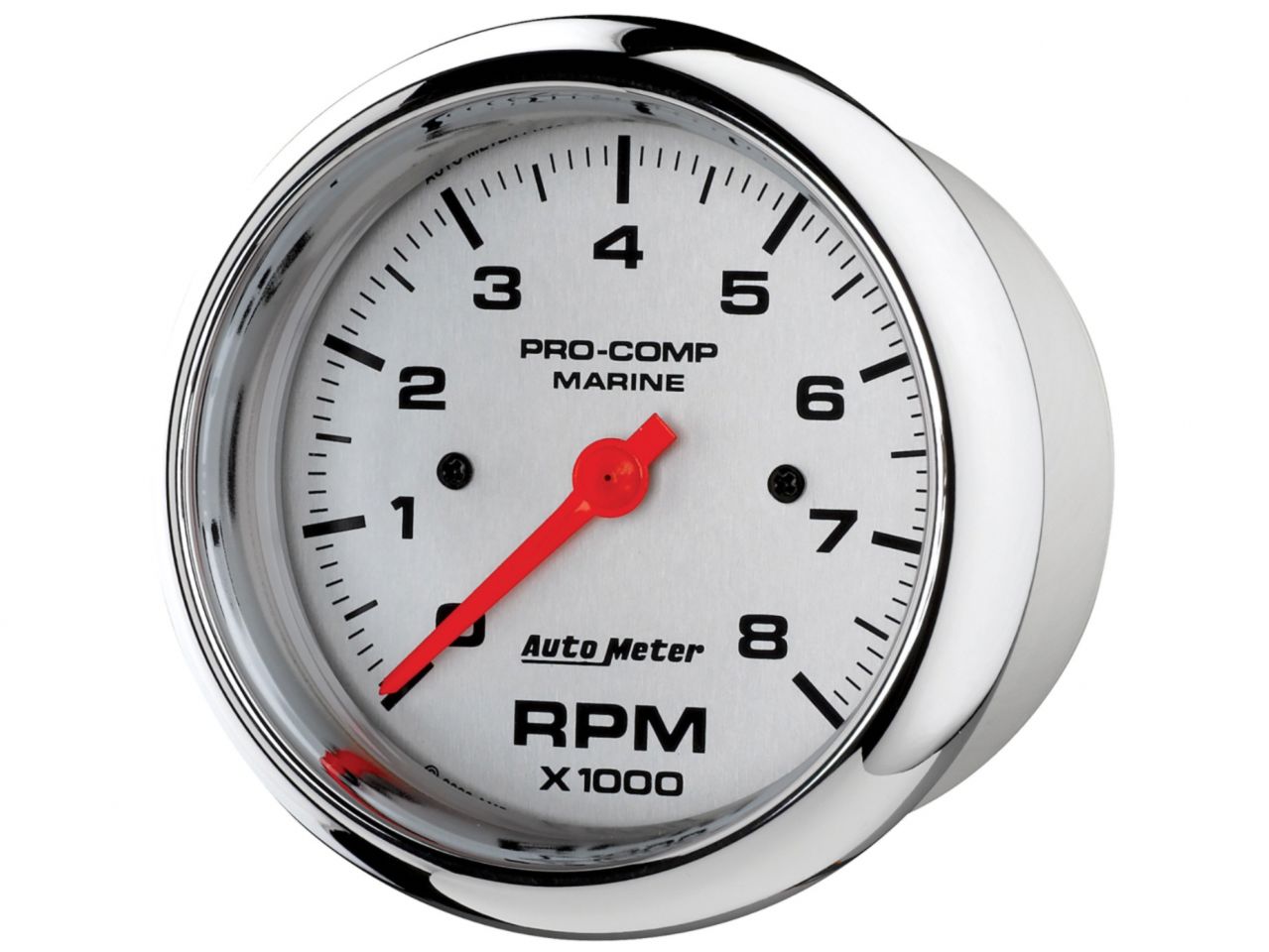 Autometer Gauge, Tachometer, 3 3/8", 8k RPM, Marine Chrome