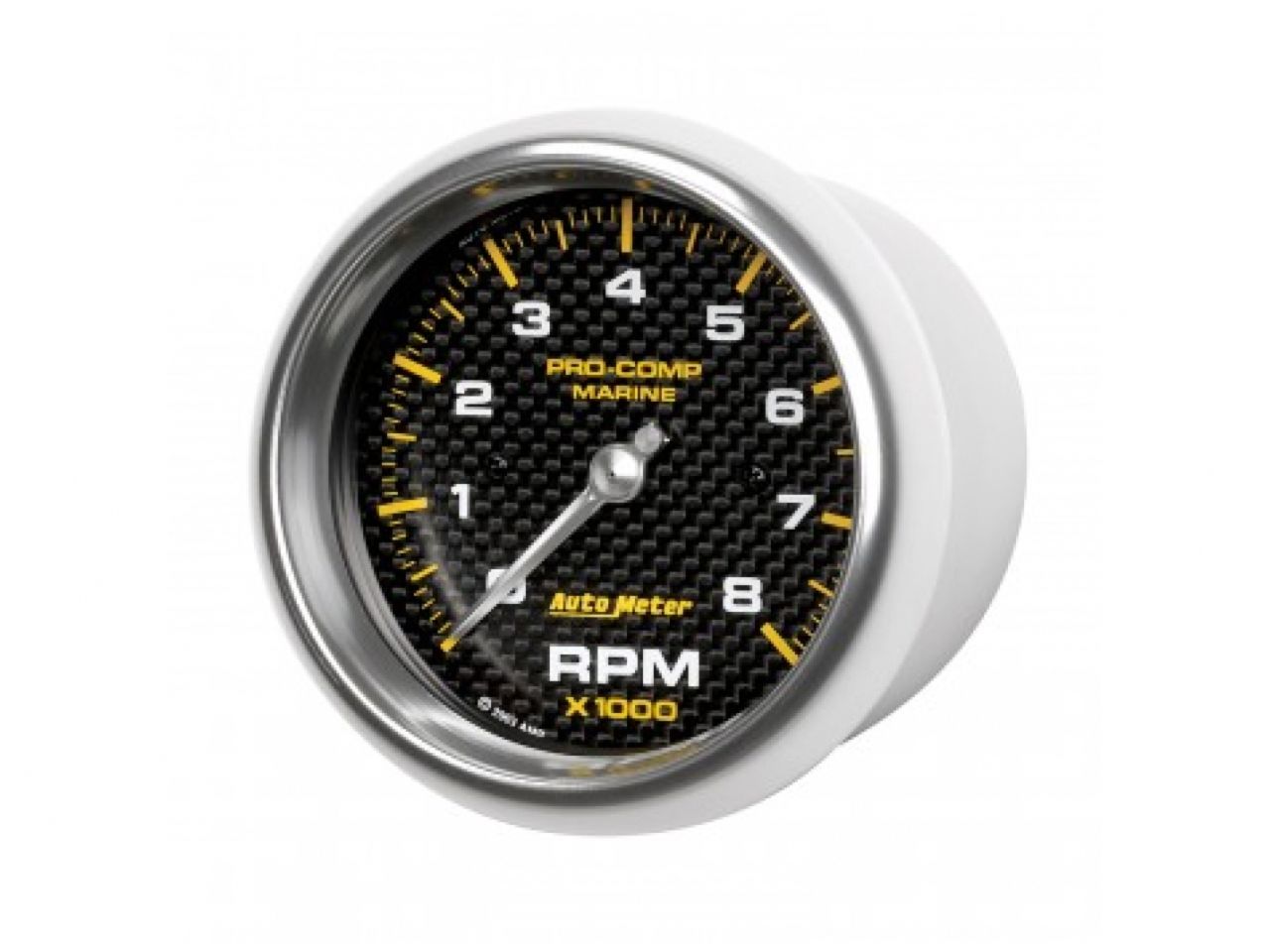 Autometer Gauge, Tachometer, 3 3/8", 8k Rpm, Marine Carbon Fiber