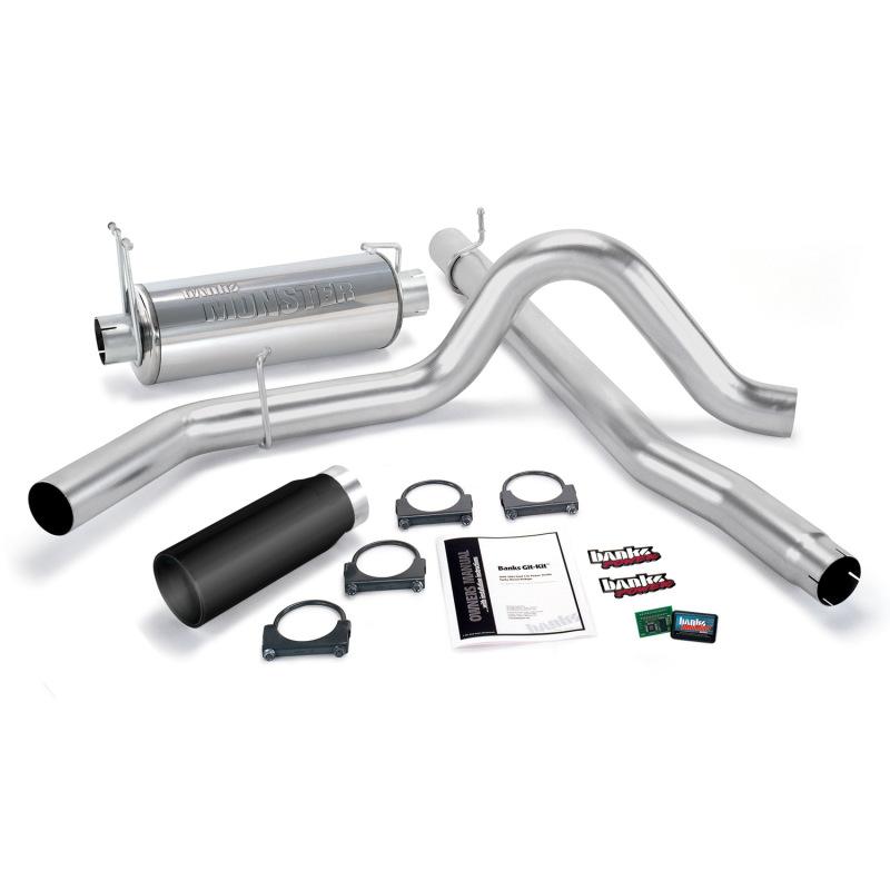 Banks Power 99-03 Ford 7.3L F450/550 A/M Git-Kit - SS Single Exhaust w/ Black Tip 47401-B Main Image