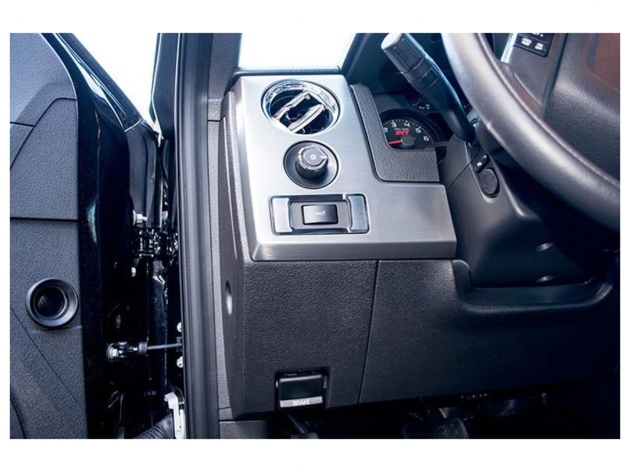 American Car Craft (ACC) 2009-2014 Ford F-150 - Interior Dim Switch Trim Plate Brushed Finish