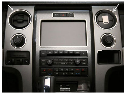 American Car Craft (ACC) 2010-2014 Ford F150/Raptor - A/C Front Vent Trim Rings | 8Pc Polished/