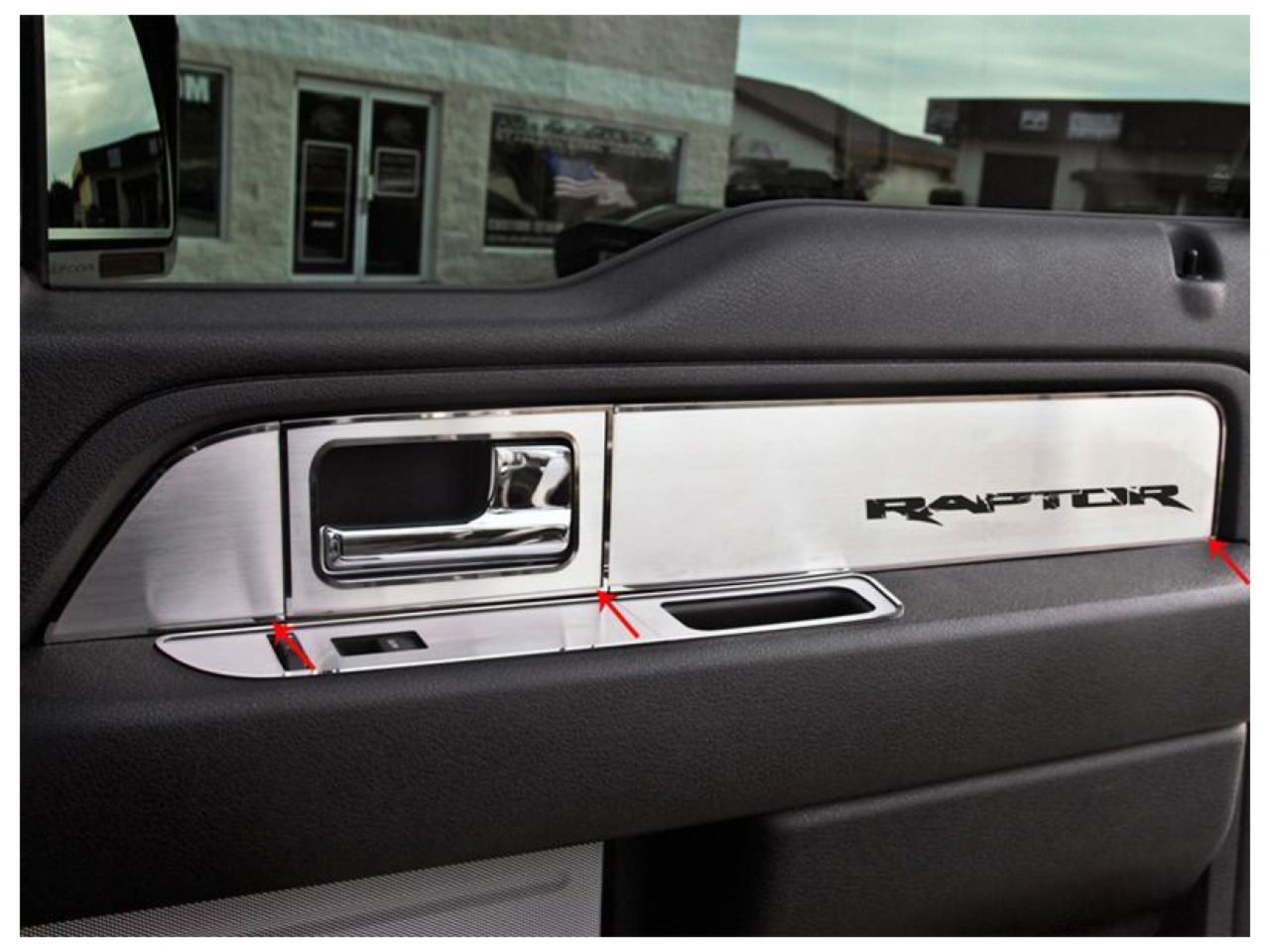 American Car Craft (ACC) 2010-2014 Ford Raptor - Front Door Panel Inserts | 6Pc Brushed