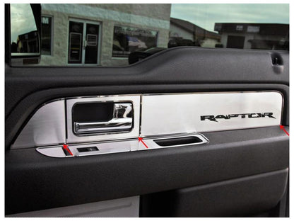 American Car Craft (ACC) 2010-2014 Ford Raptor - Front Door Panel Inserts | 6Pc Brushed